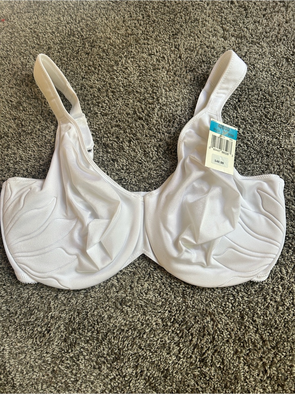 NWT Bali 3353 Live It Up White Underwire Full-Coverage Bra - Women Intimates